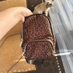 lululemon athletica Brown Leopard Crossbody Bag